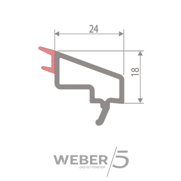 Штапик стандартный 24 мм в Каскелене