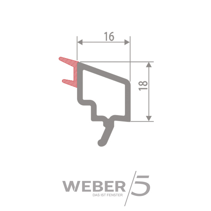 Штапик стандартный 16 мм в Каскелене