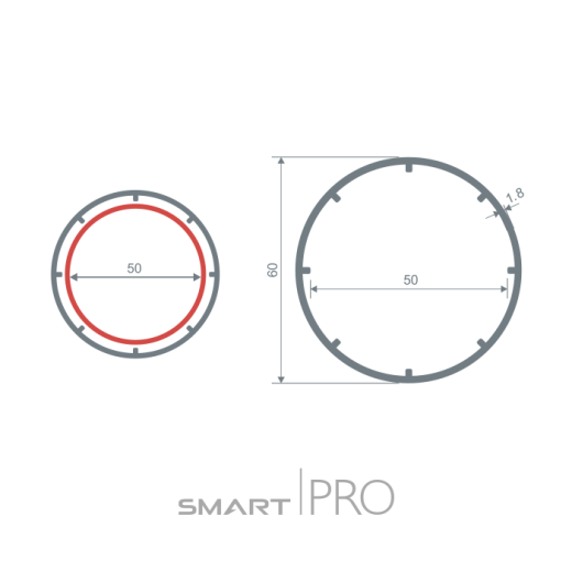 Труба круглая (60) в Каскелене