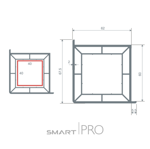 Профиль углового соединения (60) в Каскелене