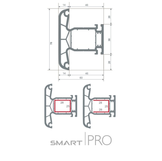 Импост 4-х камерный в Каскелене